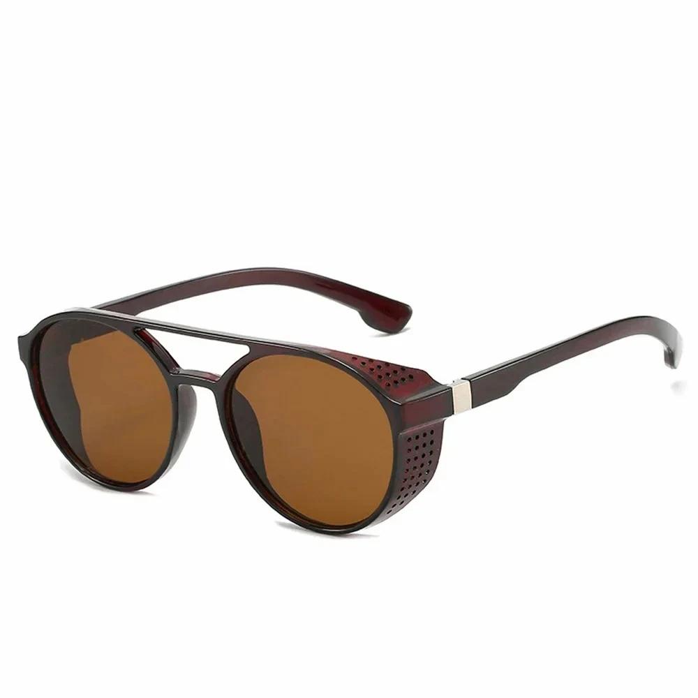 Fashion Steampunk Sunglasses Women Men Brand Design Retro Goggles Round Flip Up Glasses Steam Punk Vintage Eyewear