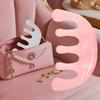 1PCS Five Tooth Massage Comb Resin White/Pink Head Massage Comb For Home Use Portable Massage Comb