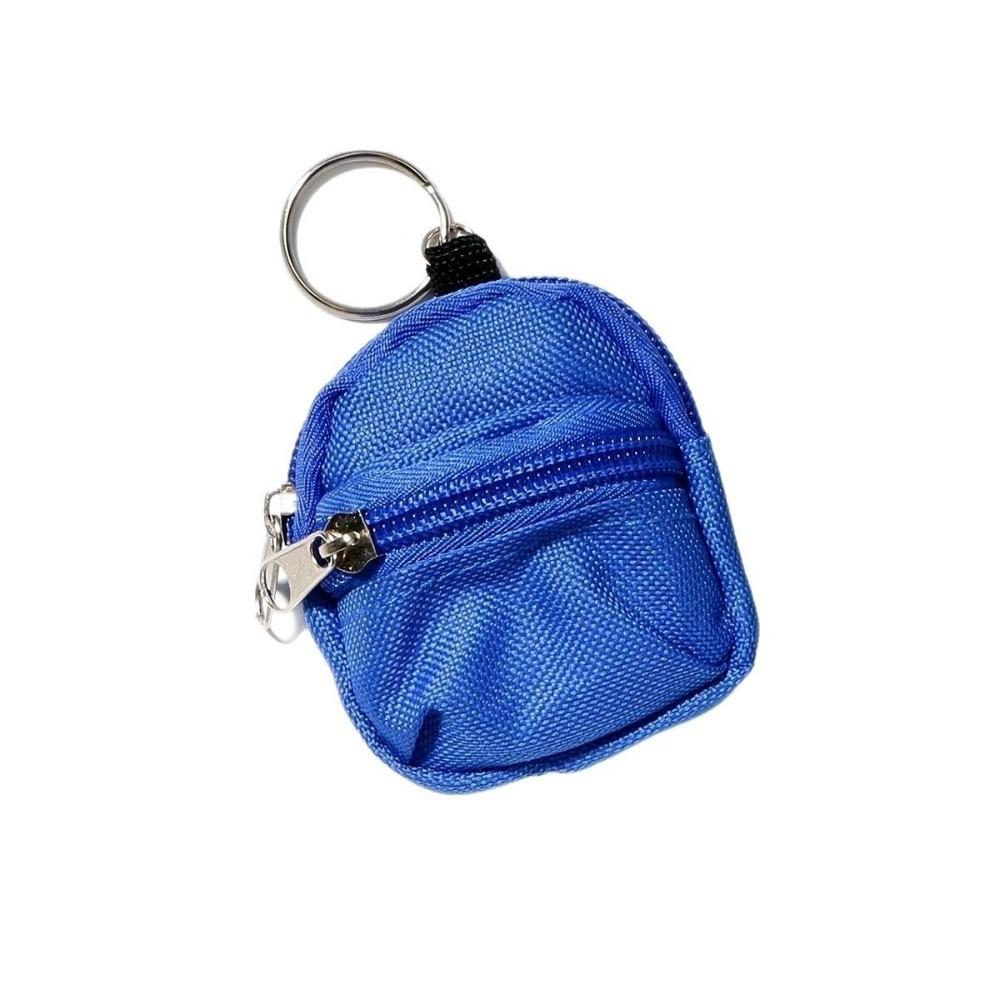 Metal Key Ring Zipper Coin Pouch Nylon Keychain Pouch New Mini Storage Bag Key Organizer