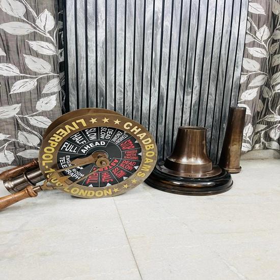 Brass Engine Room Telegraph Nautical Maritime 88.9 Cm Gift Item Wedding Anniversary Birthday Home Office Decor