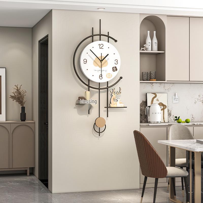 High-End Creative Living Room Wall Clock: Elegant Design for Home Decor