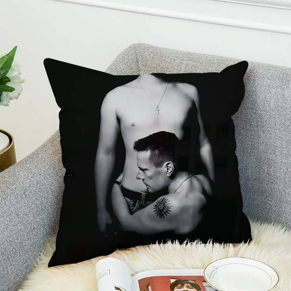 

U-U2 Pillow Case Album Case Sofa Decorative Home Double-sided Printing Short Plush Cute Cushion Cover 12x12Inch