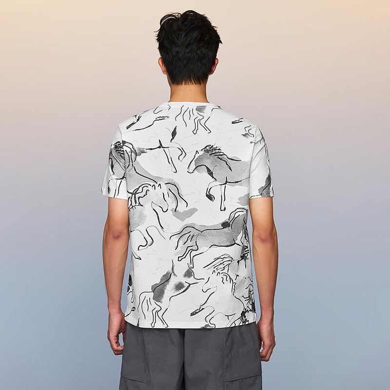 HLA Men's All-Over Print Casual Short Sleeve T-Shirt