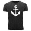 Men's Vintage Shirt with Anchor Motif Print Shirt T-shirt Print Distressed Look Slim-