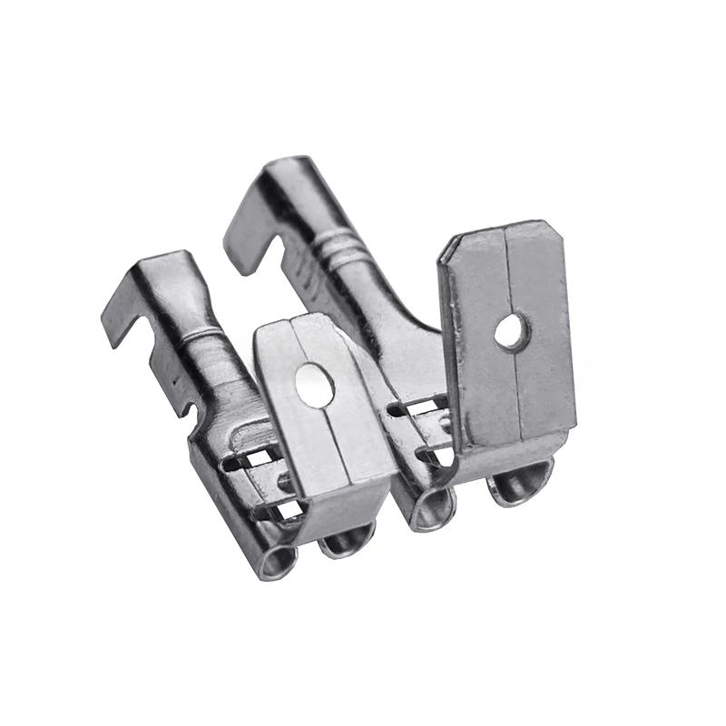 6.3mm 4.8mm Sangle anti-retour Fiche auto-bloquante Terminal à ressort serti à froid Fil Joint en cuivre DJ6212-4.8B DJ6212-6.3B