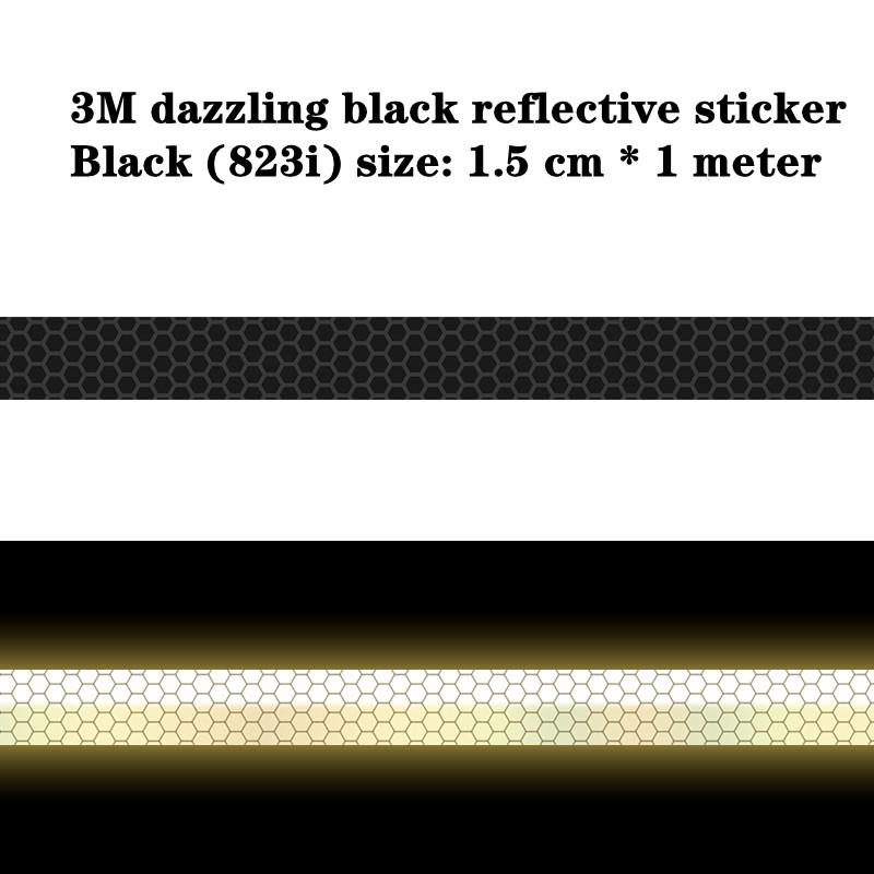 Černé kolo obočí reflexní samolepky na auto zakrývající samolepky na škrábance černý neviditelný dekorativní reflektor