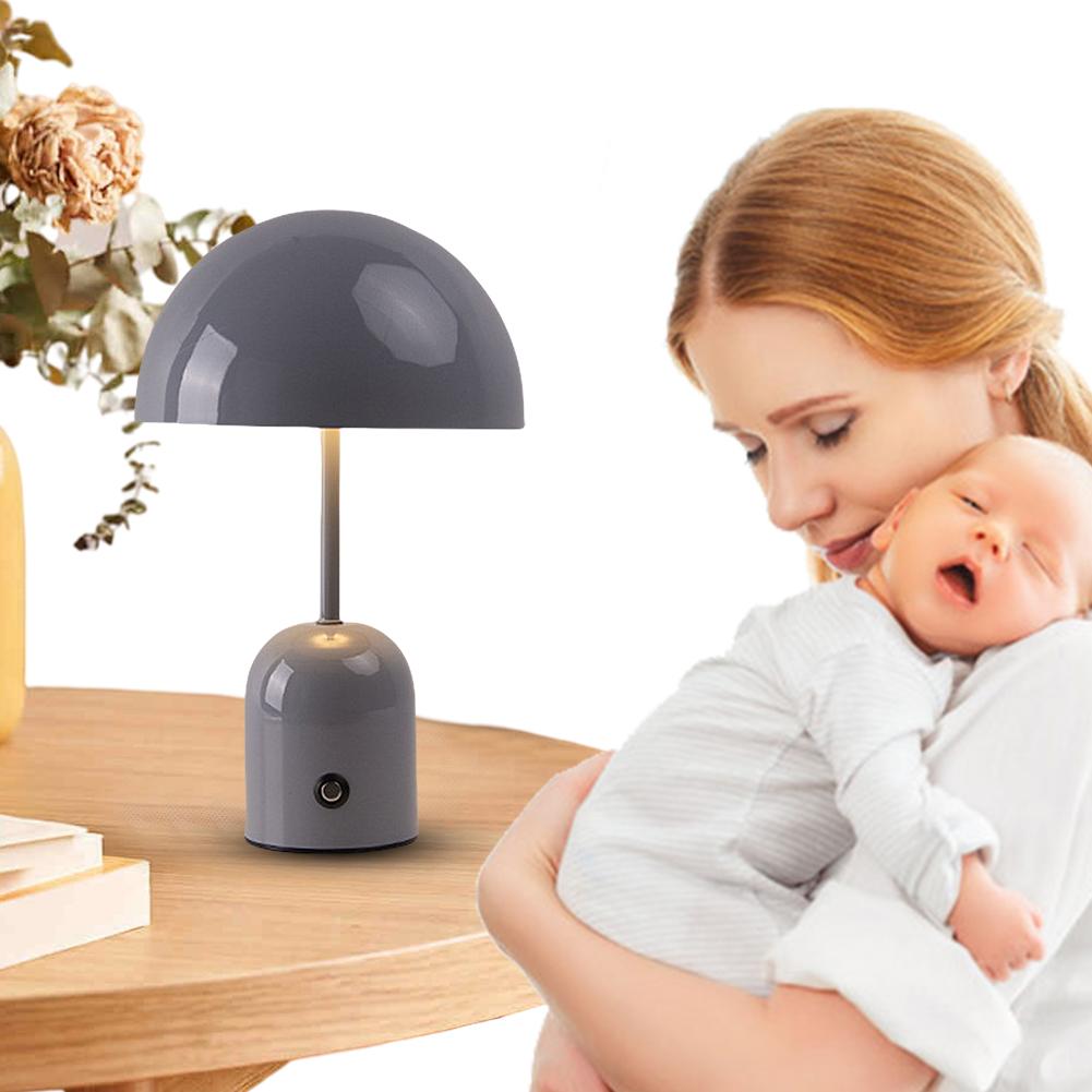 Modern Flowerpot Cordless Table Lamp USB Rechargeable 1800mAh LED Mushroom Light
