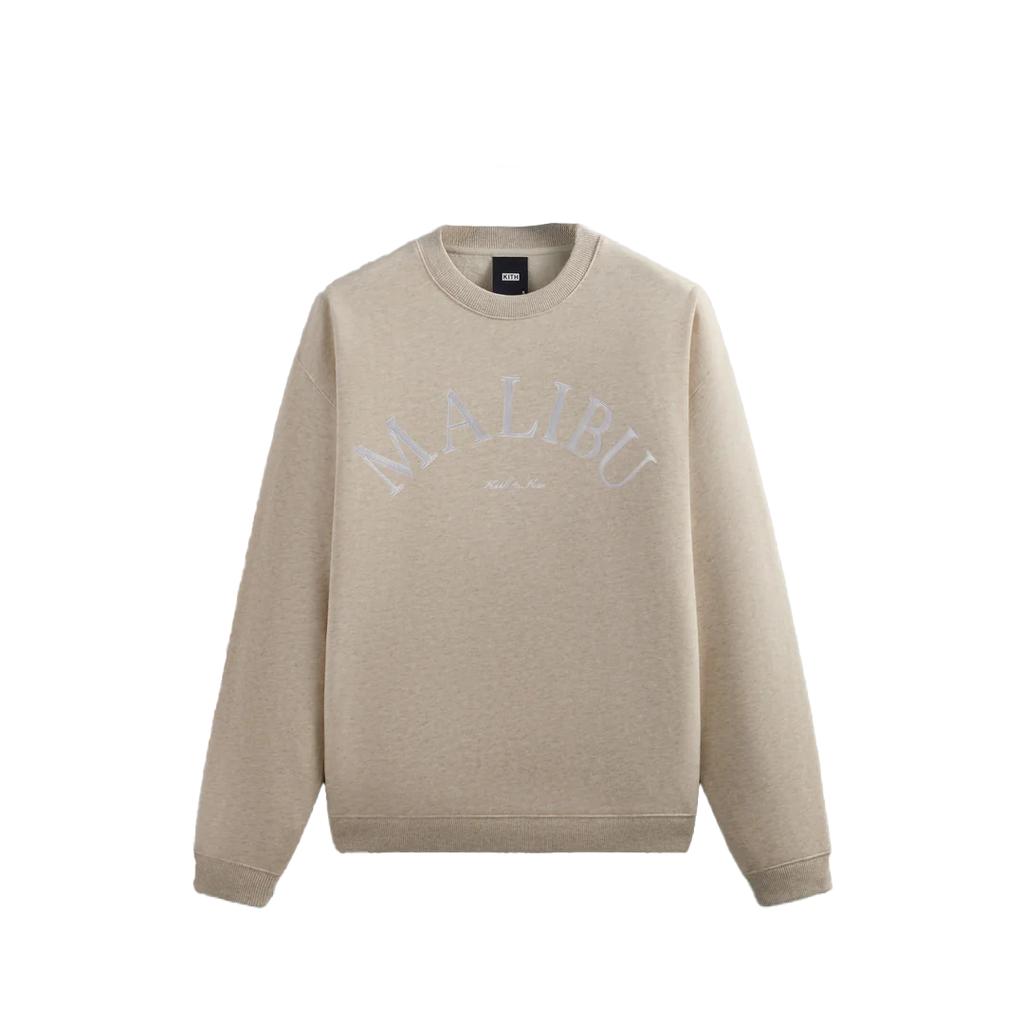 Kith Malibu Souvenir Crewneck Heather Oatmeal Men Tops Tan KHM031499-216