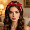Elastic Headband Rabbit Ear Knot Design Elastic Hair Wrap Comfortable Secure Fit Wave Boosting Compression Hair Band