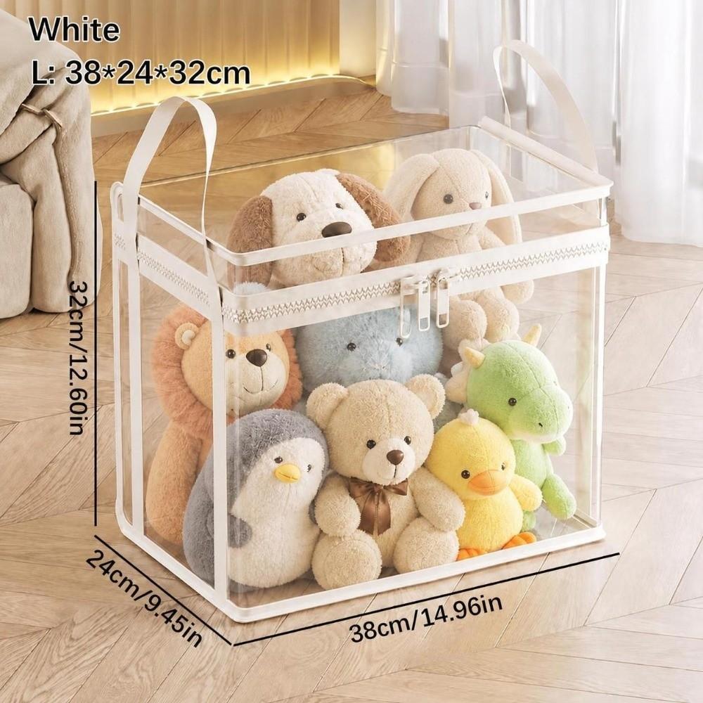 Transparent Doll Storage Bag With Zipper Plush Toy Storage Bag Durable Clear Storage Case