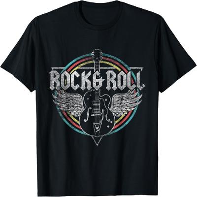 Koszulka Rock & Roll Skrzydła Gitary Muzyka