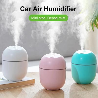 USB Humidifier Atomizer Aroma Oil Diffuser Mute Air Humidifier with LED Lamp for Car Bedroom Cool Mist Sprayer