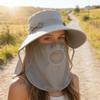 Ice Silk Sun Hat With Shield - Women's UV Shield Hat, Breathable And Lightweight, Suitable For Outdoor Hiking, Driving And Travel.