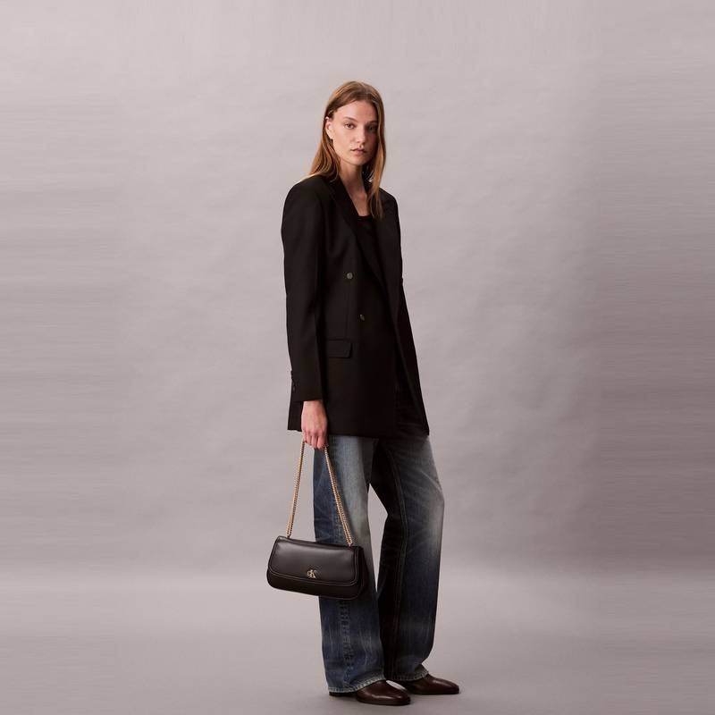 Calvin Klein Logo Letter Crossbody Shoulder Bag Small Women bags Black 4F3171G-YIH