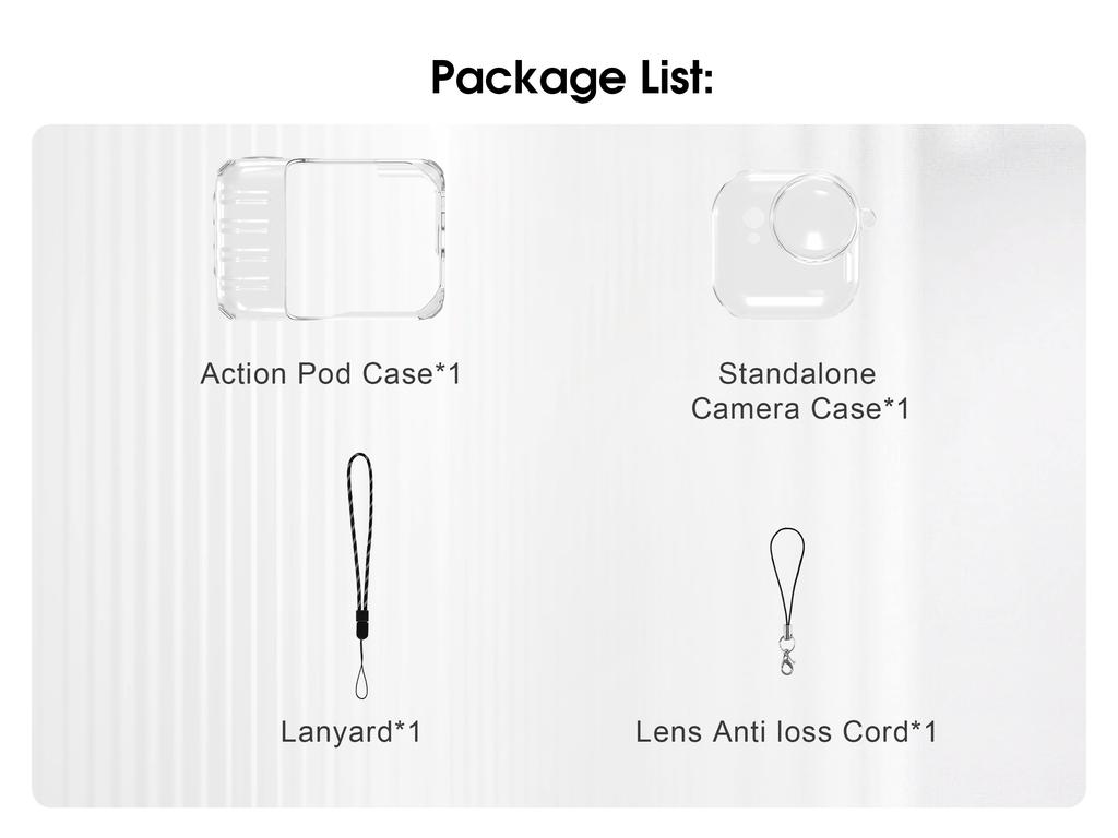 Camera Protective Case for Insta360 Go Ultra TPU Transparent Cover Anti-Scratch Drop-proof Case with Lens Protective Cap