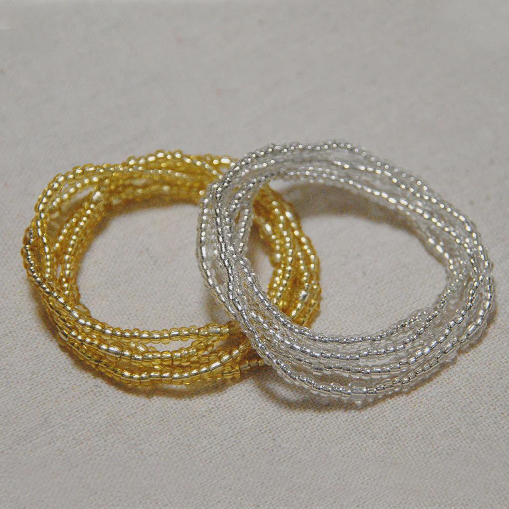 

Разноцветная двухслойная цепочка на талию из бисера ручной работы для женщин