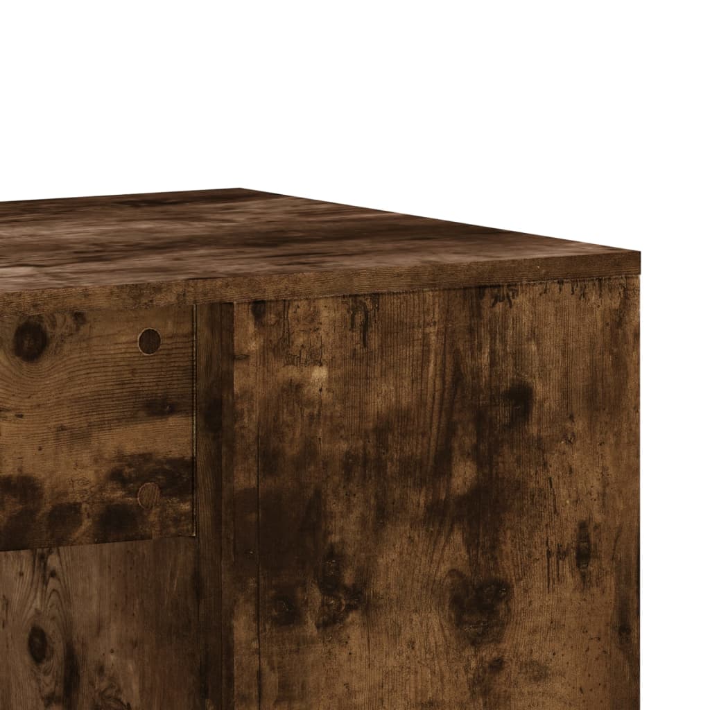 Vidaxl Biurko, Przydymiony Dąb, 102X50X75 Cm, Materiał Drewnopochodny