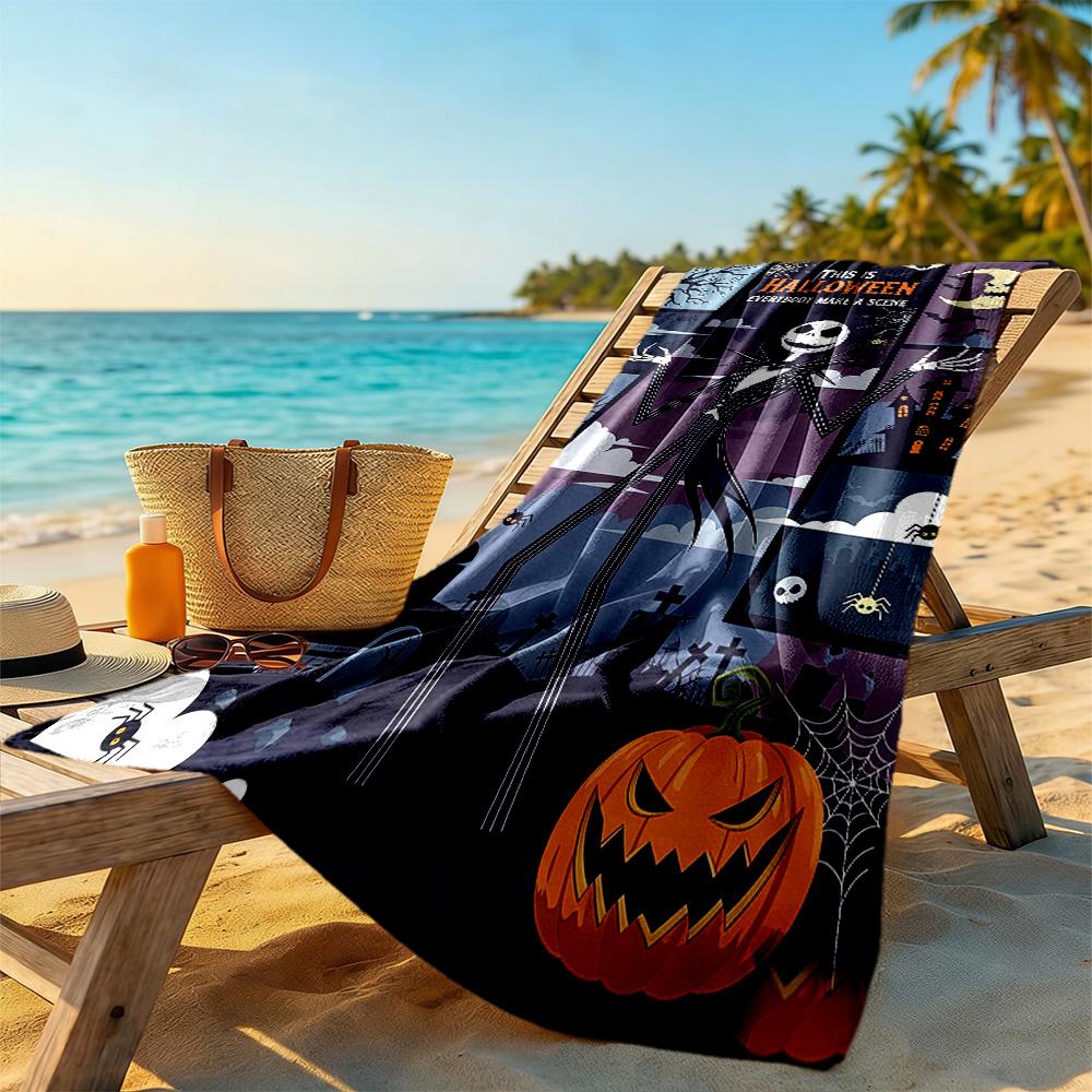 Christmas Nightmare Beach Towel Super Soft Microfiber Quickdry Fabric Comfortable Lightweight