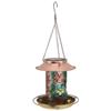 Solar Bird Feeder for Outdoors Hanging Exquisite Hollow Pattern Waterproof Retro Outside Wild Bird Feeders for Bird