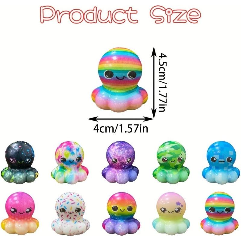 6/12 Pezzi Polpo Giocattoli Morbidi Lenti per Alleviare lo Stress Giocattoli Fidget per Bambini Bomboniere per Feste Ricompense per la Classe Riempitivi per Cesto di Pasqua