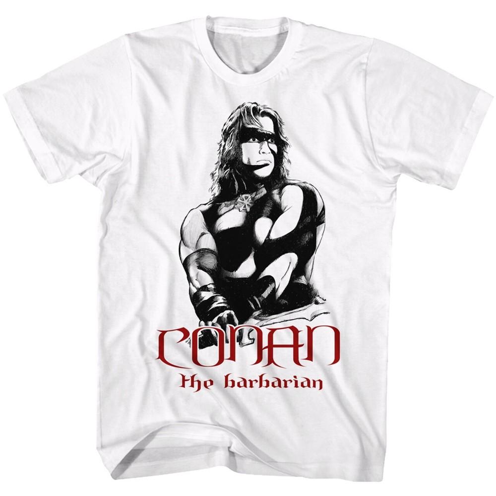 1982 Conan The Barbarian Shirt Short Sleeve White Unisex S-2345XL 1H0086 Unisex T-Shirt XXL
