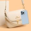 Women's Minimalist Shoulder Bag with Kangaroo Logo Lightweight PU Crossbody Bag Detachable Strap Zip For Daily use
