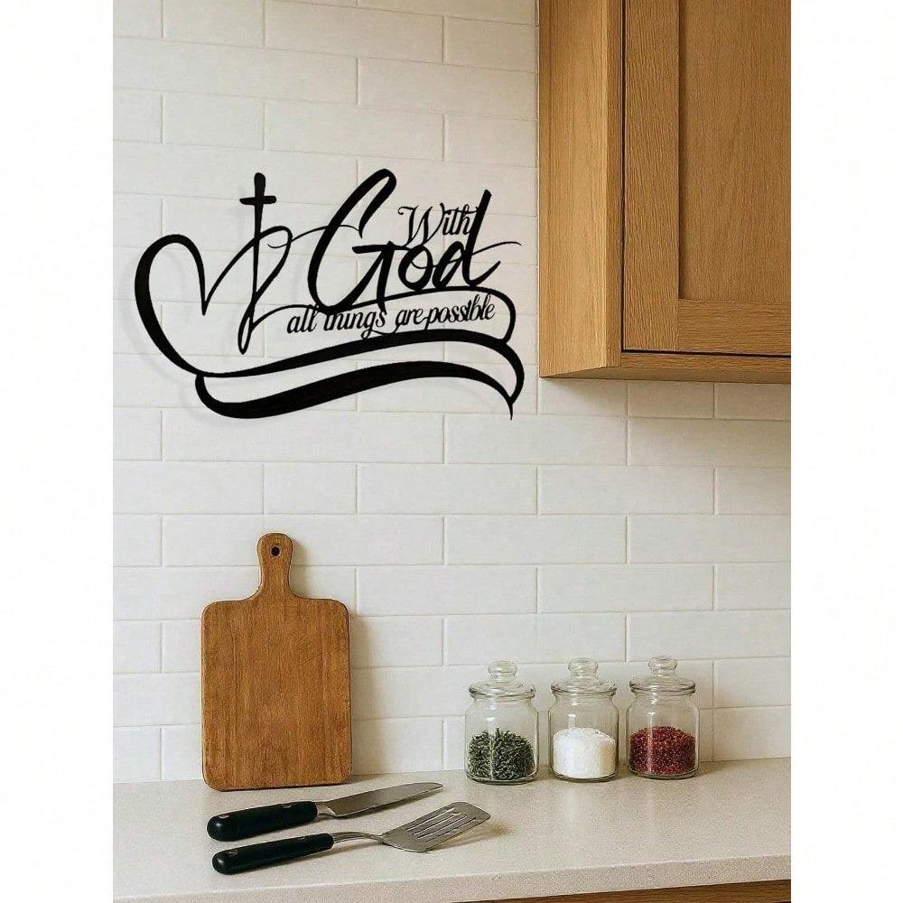 Metal Wall Art Decor Home Office Kitchen Plaque Sign Hanging