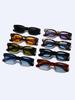 Rivet Rectangular Sun Glasses Glasses Men Ladies Driving Sun Eyeglasses Classic Square Ladies Trendy Eyewear UV400