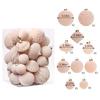 35pcs/set Velvet Christmas Ball Ornament Flocked Hanging Xmas Tree Ball Velvet Pendant Ball For Home Christmas Party Decoration