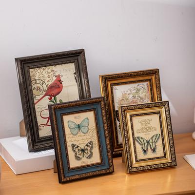 Decorative Photo Frame 5/6/7/8/10-inch A4 Vintage with Acrylic Front Picture Display Holder