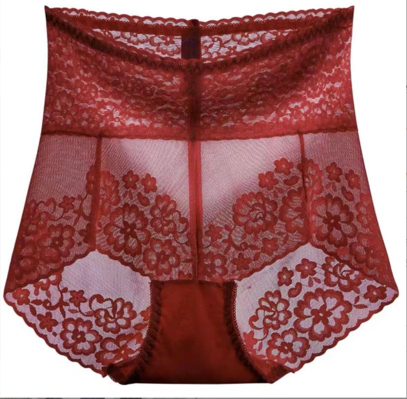 Lace Panties Seamless Women Slimming Underwear Knickers Briefs Seamless High Waist Transparent  Sexy Leggings