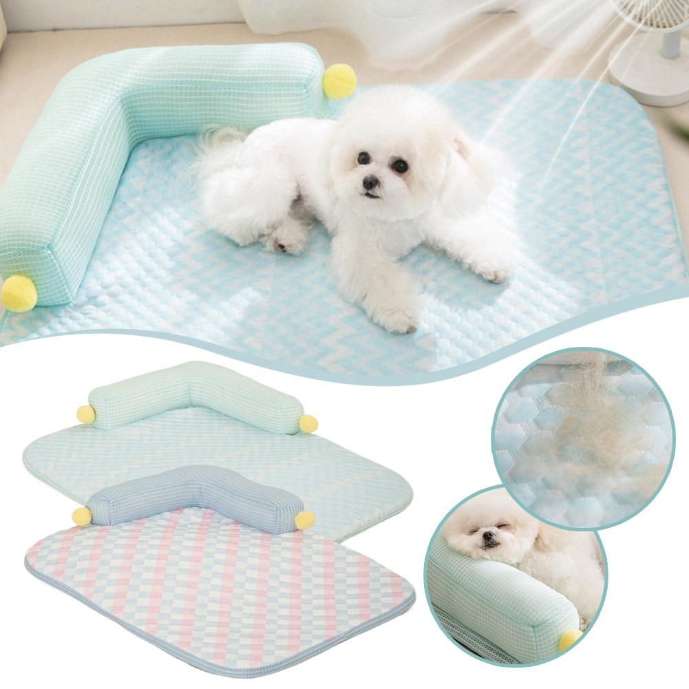 Breathable Cooling Pet Sleep Mats Soft Smooth Anti-slip Summer Dog Beds Removable Comfortable Pet Cool Bed Nest