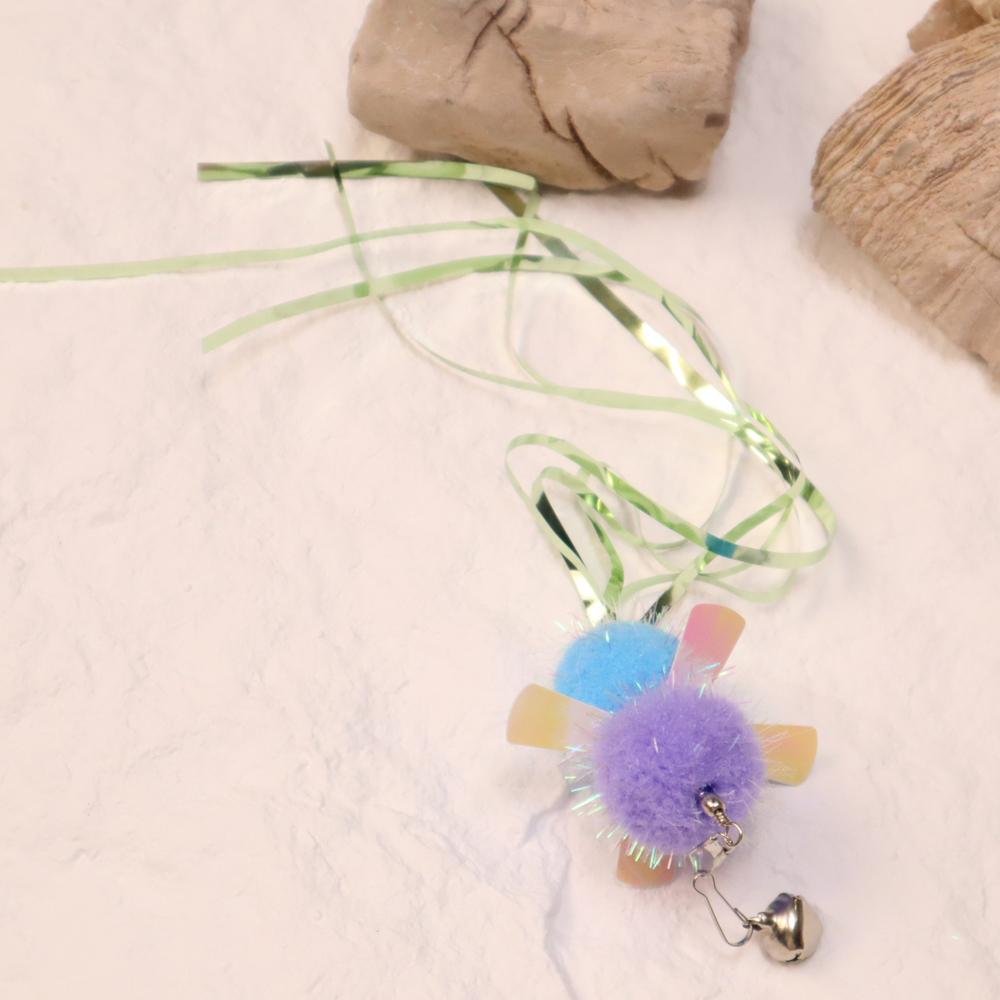 3pcs Tassel Goldfish Bee Replace Cat Teasing Stick Insect Cat Toy Interactive Pet Toys For Kitten