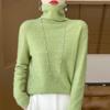 Dame Cashmere Sweater Qinghe Cashmere 30% Cashmere 70% Uld Efterår og Vinter Pullover Varm og Moderigtig