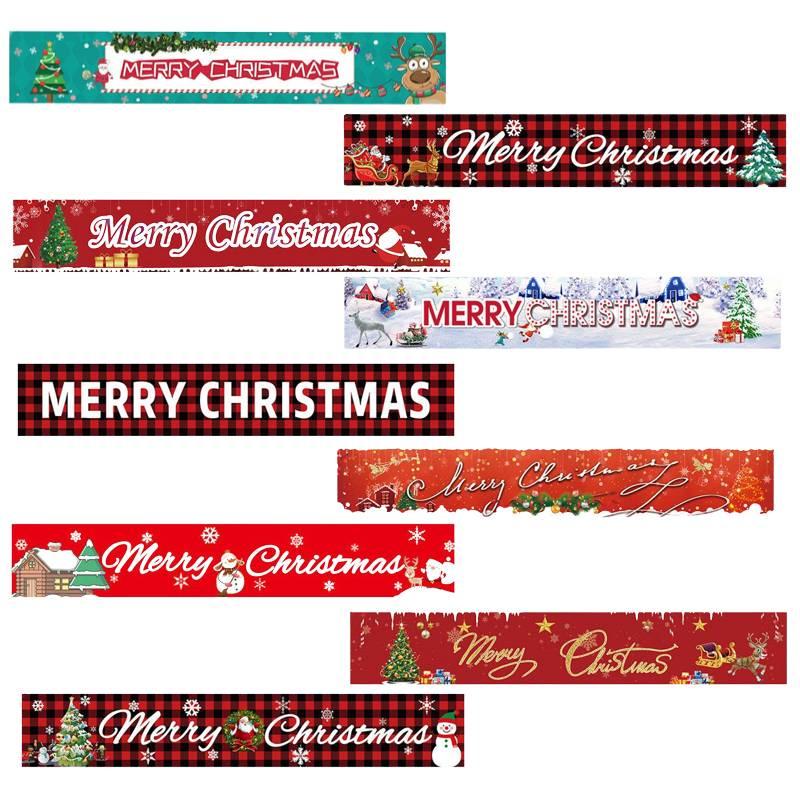 Steaguri Vibrante de Crăciun Pentru Decorațiuni Festive Bannere din Poliester în Formă Pătrată