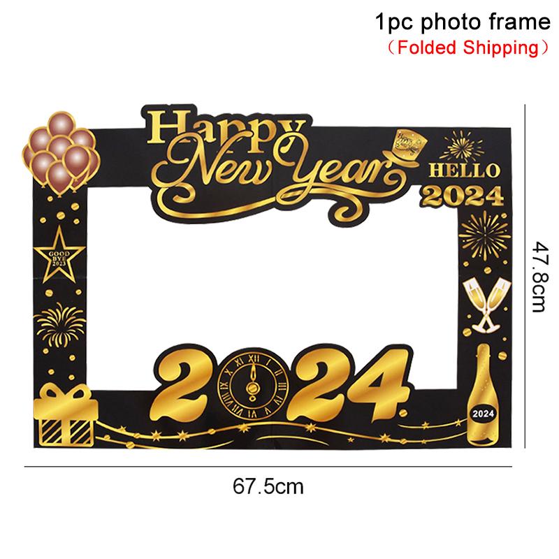 New Year 2024 Number Foil Balloons Happy New Year Eve Party Favors Supplies Garland Photo Props Christmas Decorations Navidad