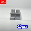 Non-Toxic 10Pcs Moc Bricks Unmovable Short Legs Pants Blank 4Cm Action Figure Body Part Assembles Particles Building Blocks Toys Gifts