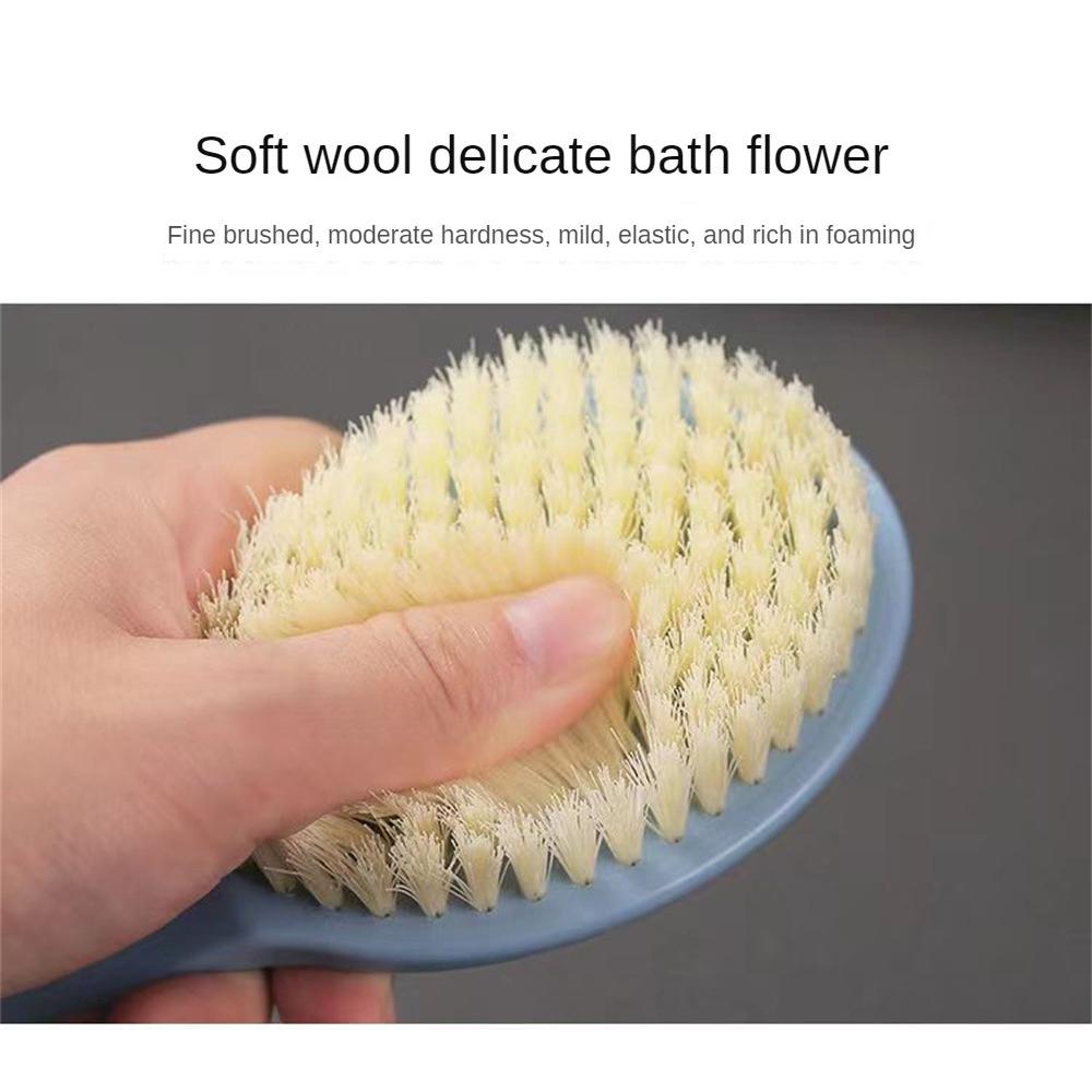 Portable Doublesided Bath Scrub Brush Long Handle Scrub Back Brush Exfoliating Brush Soft Bristles Skin Friendly Brush Back Tool