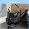 Large Capacity Retro Tote Crossbody Bag With Zipper Closure For Office Daily
