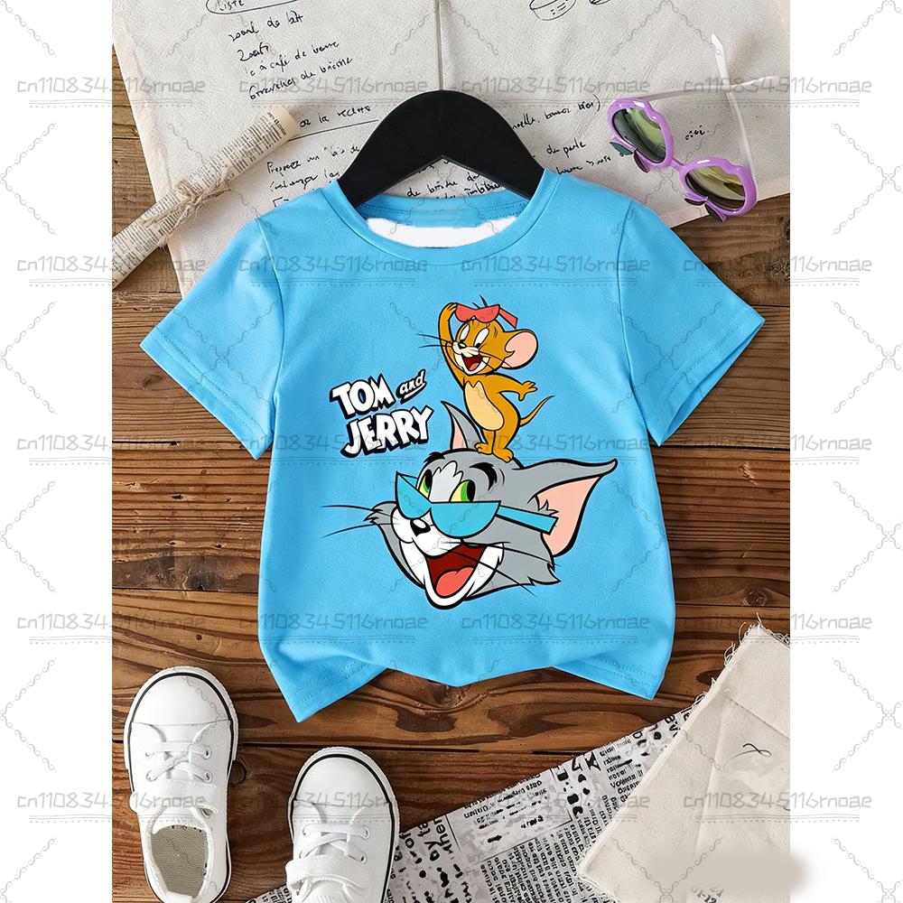 Cartoon Pattern Printed Imitation Children's Cute Casual Top Fashion Street T-shirt for Summer