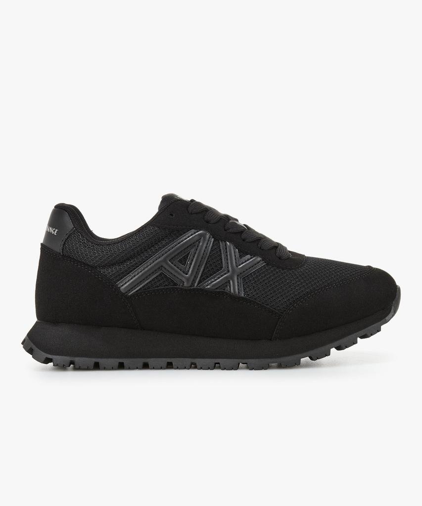 Armani Exchange Women'S Embossed Logo Mesh Sneakers _Black_A425375506