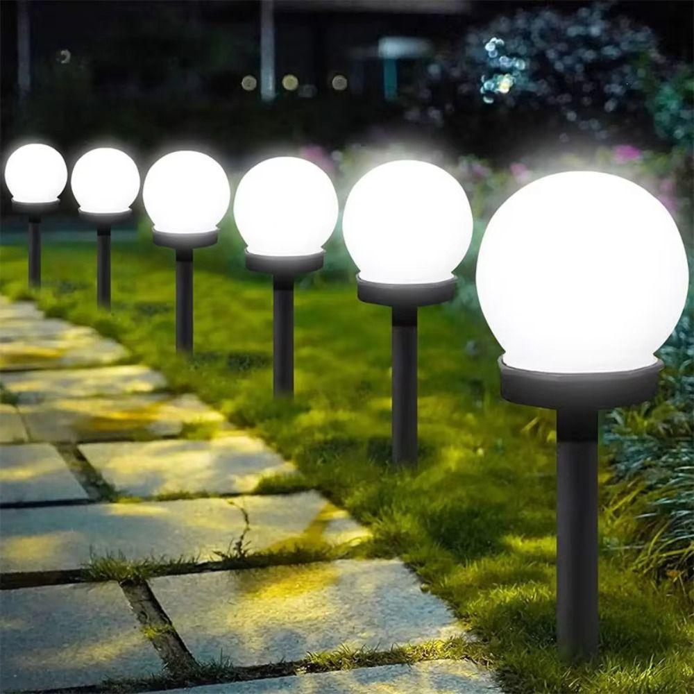 3pcs Waterproof Design Solar Bulb Lamp Solid Sealed Structure Outdoor Garden Light  Roadside Layout