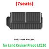 High-quality TPE Car Floor and Trunk Mats for Land Cruiser LC250 Prado 250 2024 2025, Waterproof and Easy To Clean