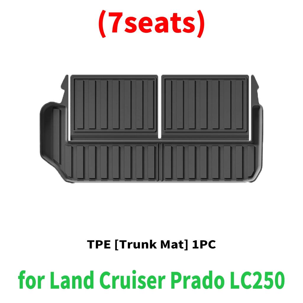 High-quality TPE Car Floor and Trunk Mats for Land Cruiser LC250 Prado 250 2024 2025, Waterproof and Easy To Clean