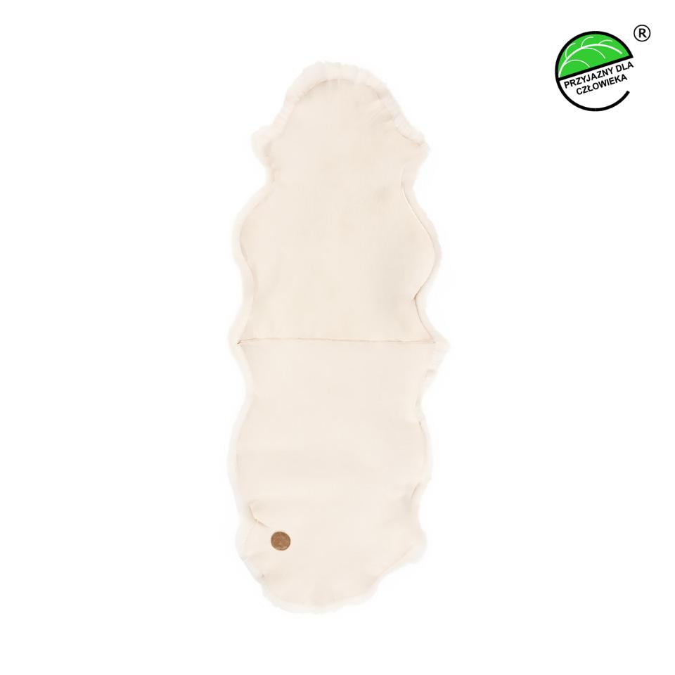 Natural White rug made of 2 sheared sheepskins, 180x50cm, size 180x50cm