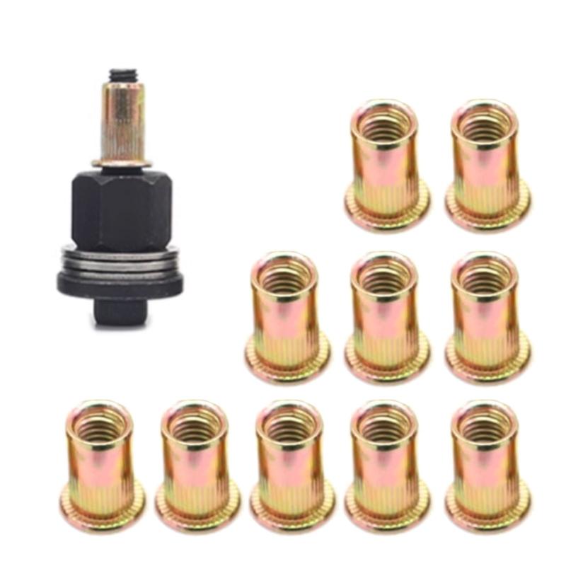 Hand Rivet Nut Manual Tool Ergonomic Designs Suitable for Metalworking Tight Spaces with Accessories Simple Installation