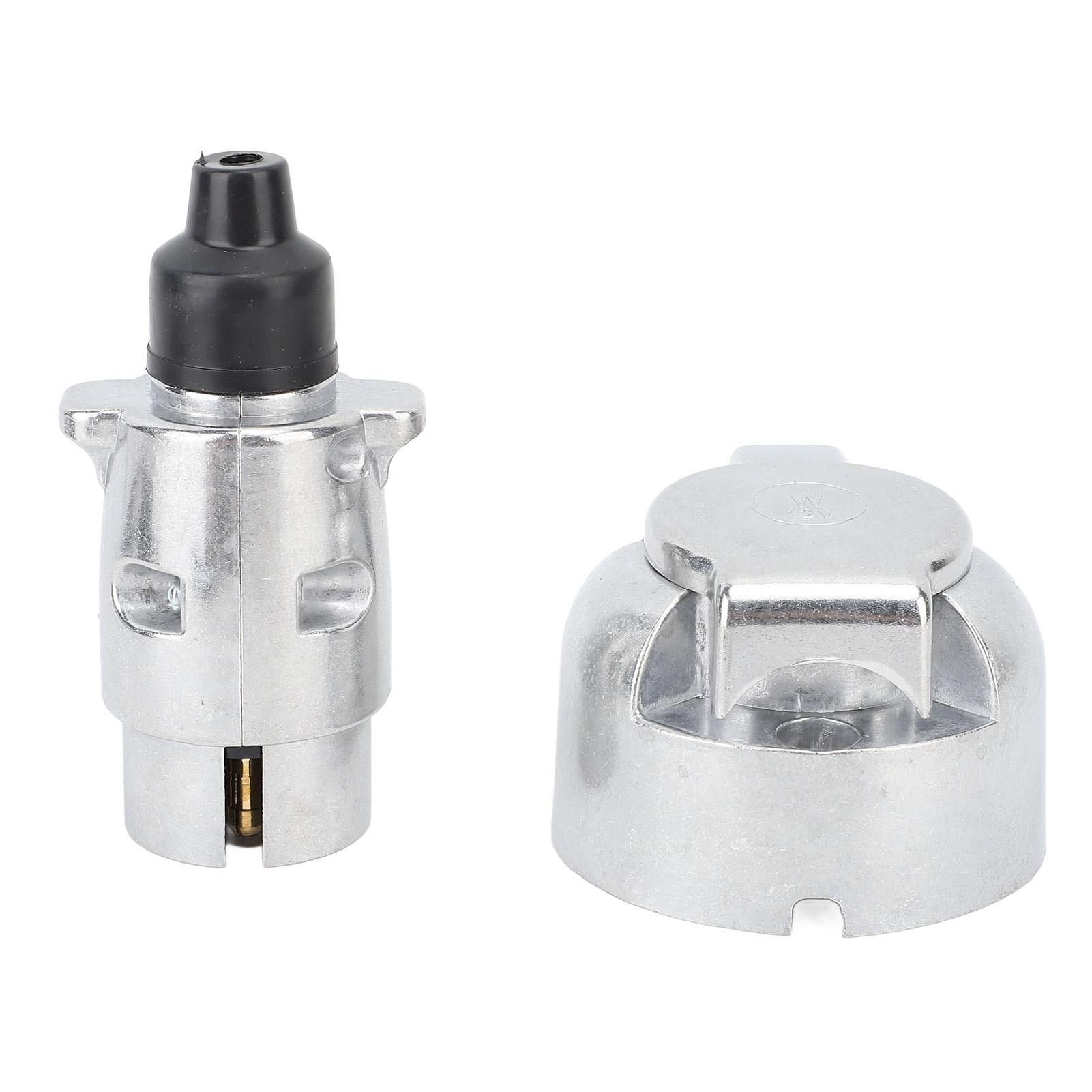 

Комплект вилки и розетки для прицепа 7-контактный DC12V из алюминиевого сплава, легкий, прочный, адаптер для прицепа для легковых автомобилей, домов на колесах, грузовиков