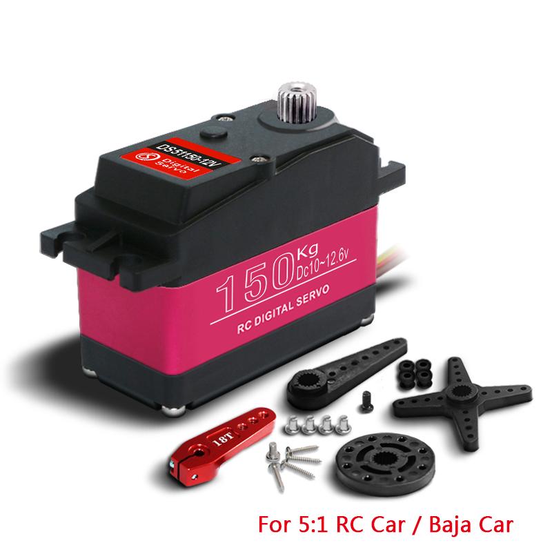 1X 12V servo 150Kg baja 5B 1/5 DS51150 high torque Digital Servo for Redcat HPI Baja 5B SS RC servo Car compatible SAVOX-0236