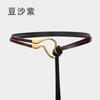 Belt Leather Women'S Simple Thin Belt Women'S Suit Dress Knotted Fashion Belt