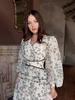 Elegant V-neck Waist-Cinching Long Summer Dress for Women - 2025 European & American Style